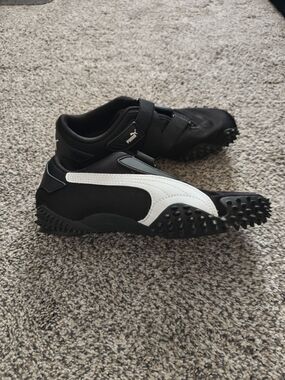 Puma Kids Black and White Spike Track Sneakers